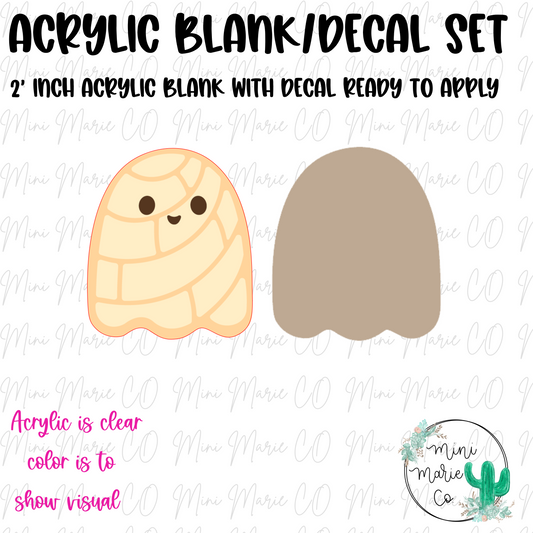 White Concha Ghost Acrylic Blank/Decal Set