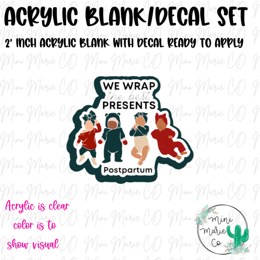 Christmas Babies Postpartum Acrylic Blank/Decal Set