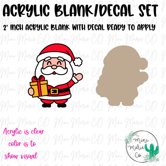 Santa Claus Acrylic Blank/Decal Set