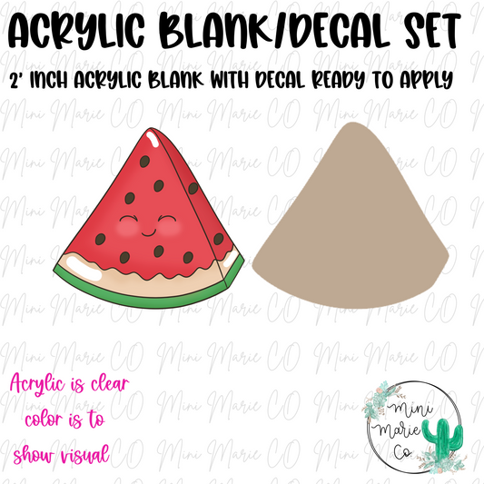 Watermelon Slice Acrylic Blank/Decal Set