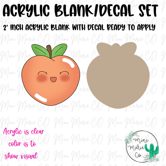 Peach Acrylic Blank/Decal Set
