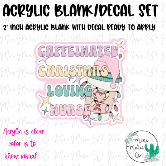 Xmas Loving Nurse Acrylic Blank/Decal Set