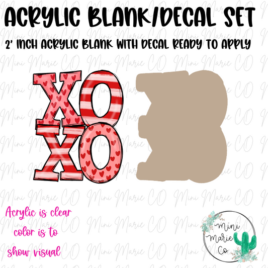 XOXO Acrylic Blank/Decal Set
