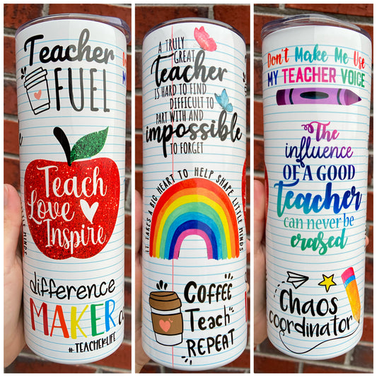 Teacher Full Wrap Tumbler / 20 ounces