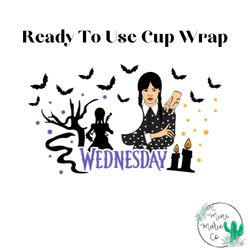 Wednesday With Hole 24oz Cold Cup Wrap