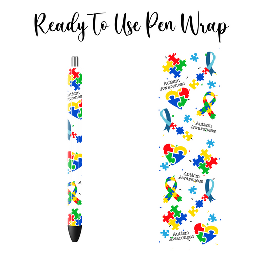 Autism Awareness Pen Wrap