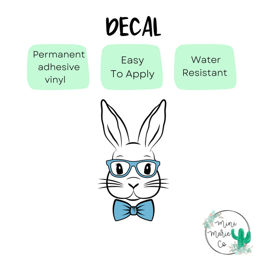 Boy Bunny Decal