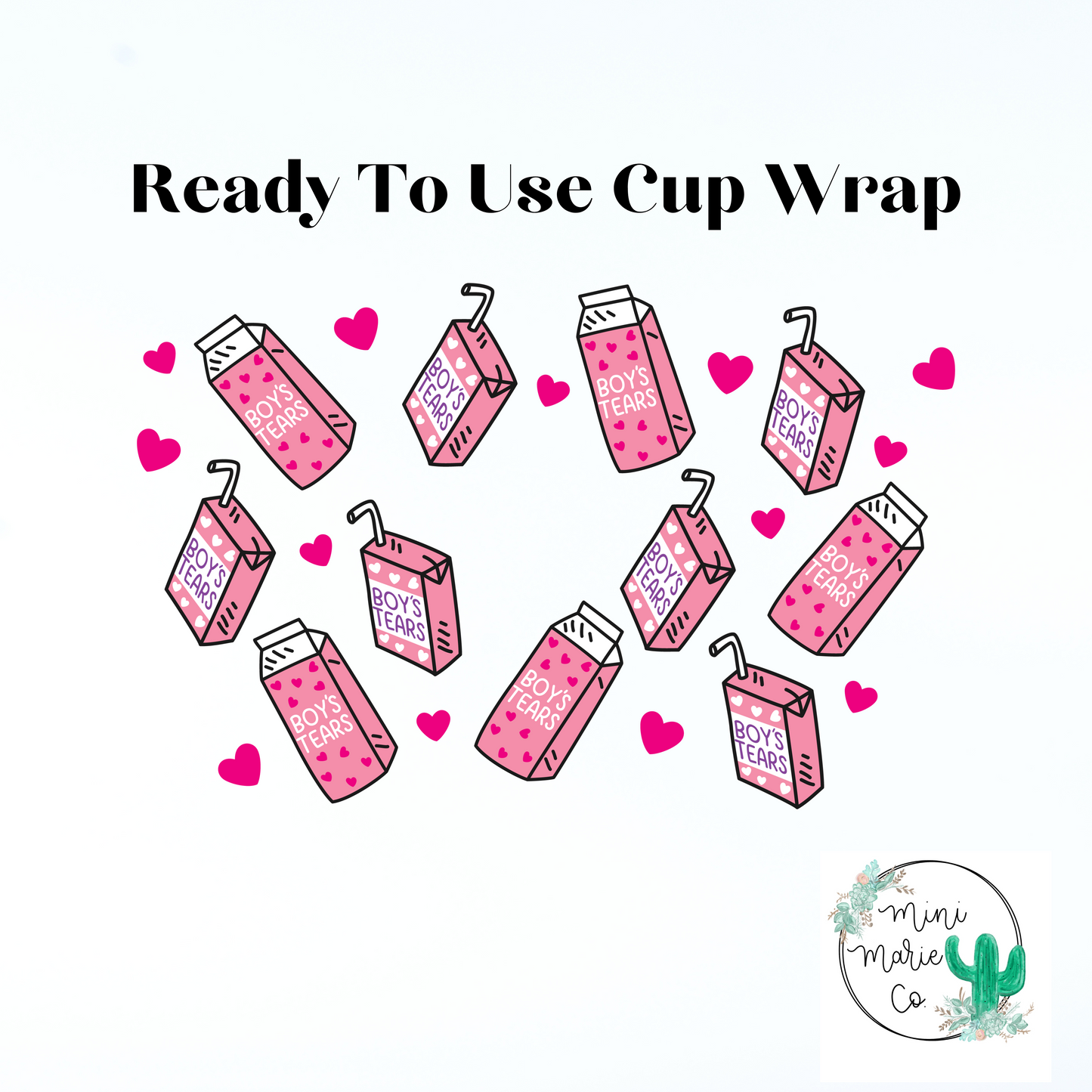 Boy Tears 24oz With Hole Cold Cup Wrap