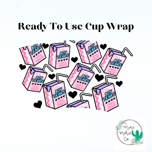 Boy Tears 24oz Cold Cup Wrap