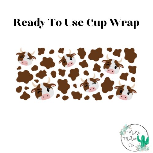 Chocolate Cow 16oz Libbey Wrap