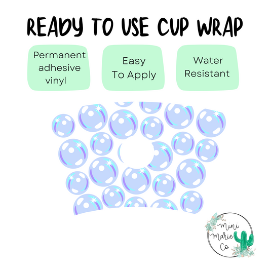 Bubble 24oz With Hole Cold Cup Wrap