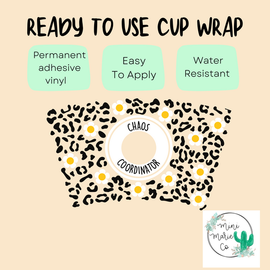 Chaos Coordinator 24oz NO Hole Cold Cup Wrap