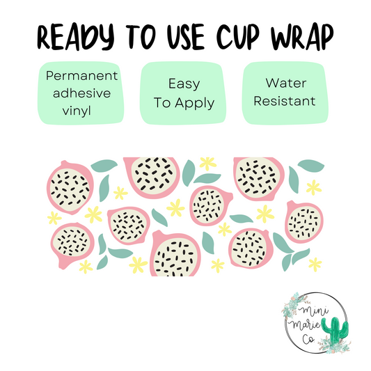 Dragonfruit 16oz Libbey Glass Wrap