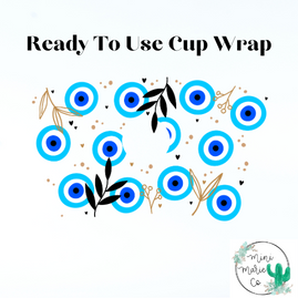 Evil Eye With Hole 24oz Cold Cup Wrap