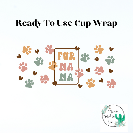 Fur Mama 16oz Libbey Glass Wrap