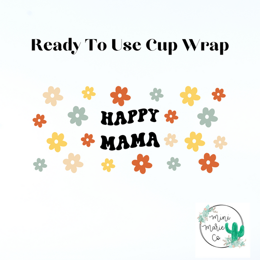 Happy Mama 16oz Libbey Glass Wrap