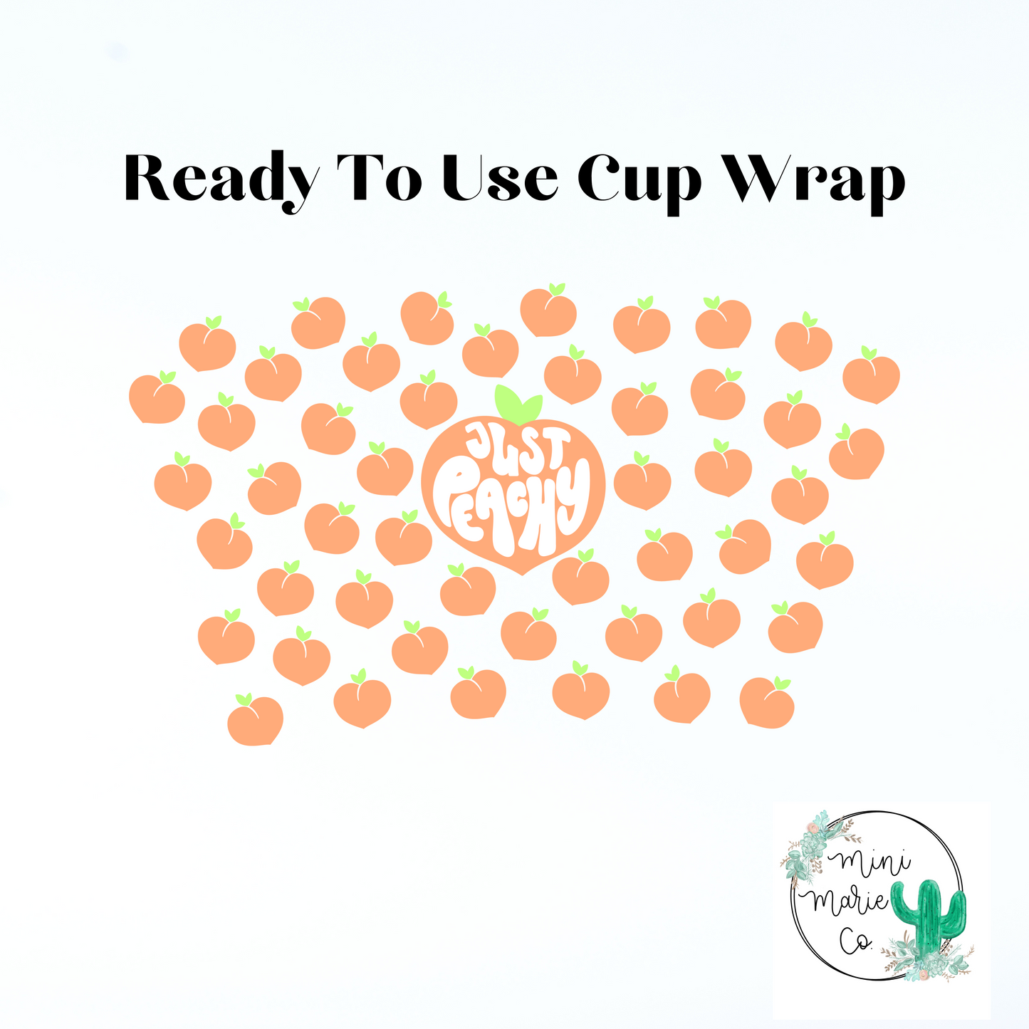 Just Peachy 24oz NO Hole Cold Cup Wrap