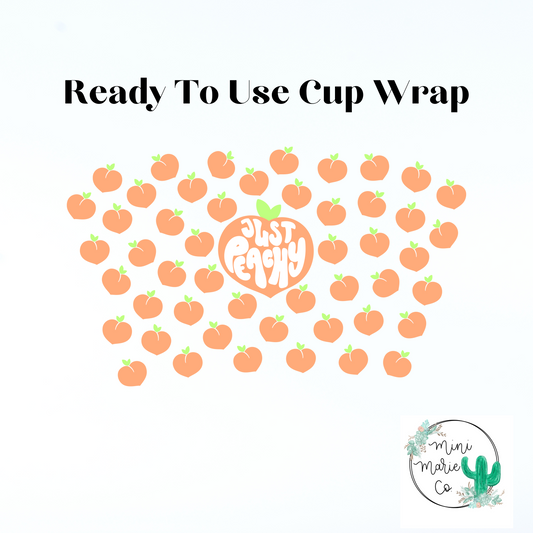 Just Peachy 24oz NO Hole Cold Cup Wrap