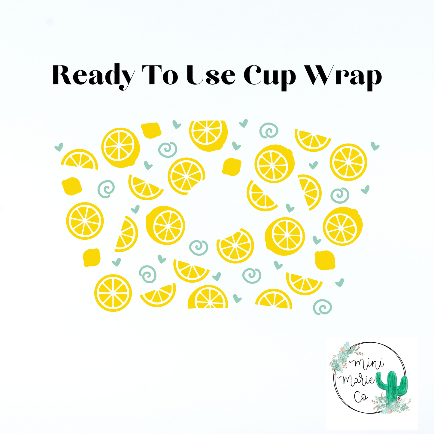 Lemon 24oz With Hole Cold Cup Wrap