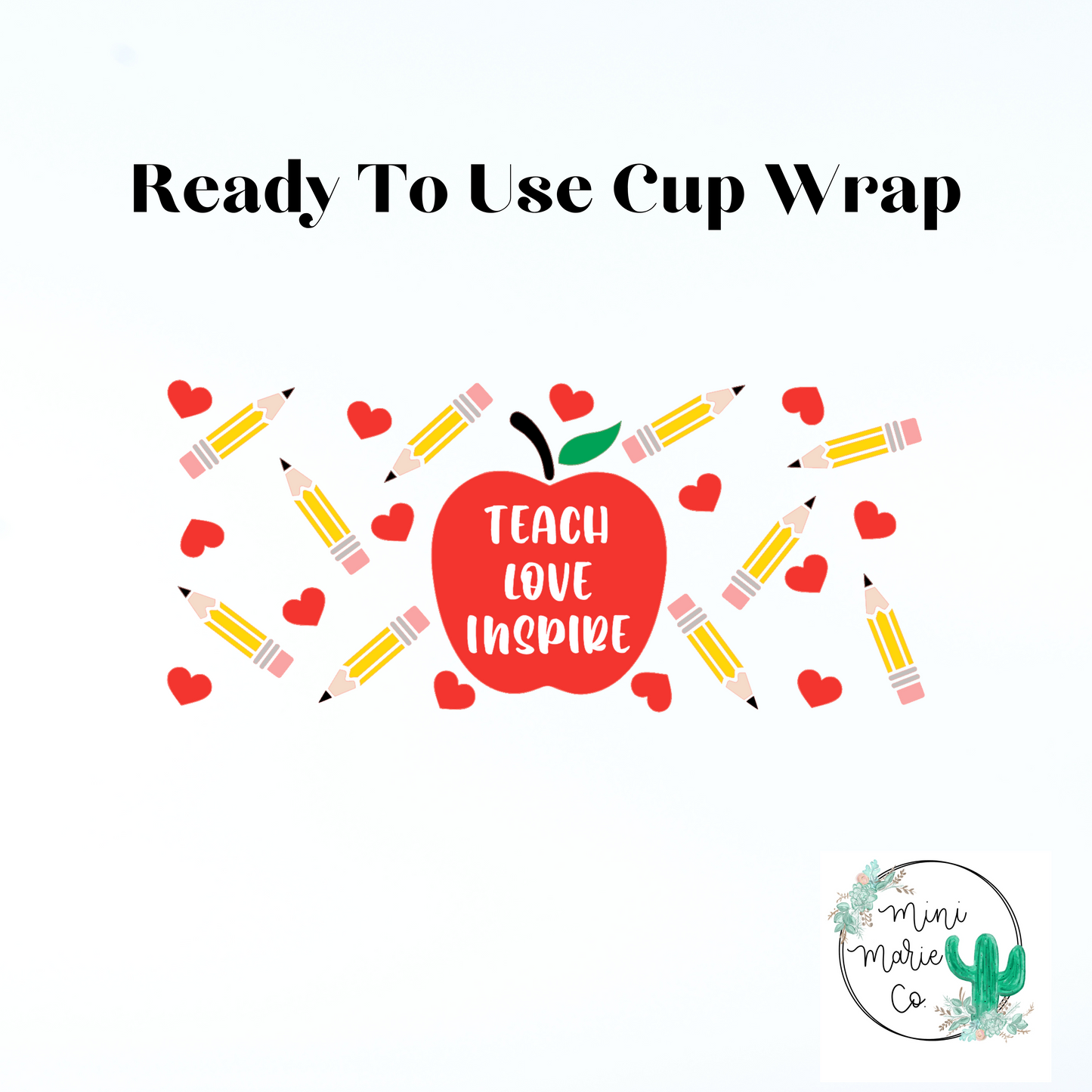 Teach Love Inspire 16oz Libbey Glass Wrap