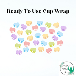 Macaron No Hole 24oz Cold Cup Wrap