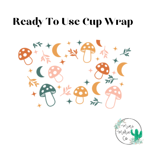 Mushroom With Hole 24oz Cold Cup Wrap