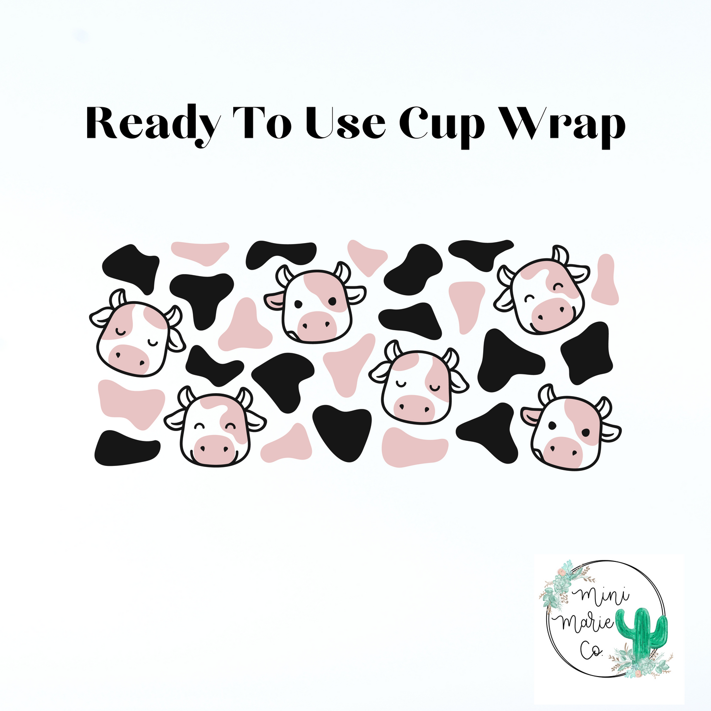 Pink Cow 16oz Libbey Glass Wrap