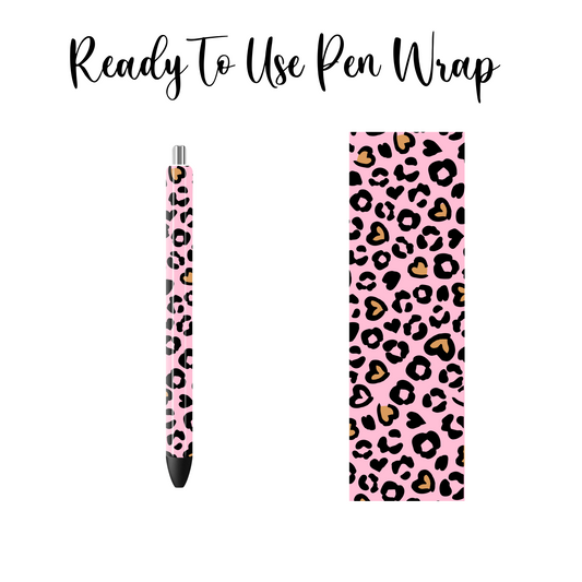 Pink Leopard Pen Wrap