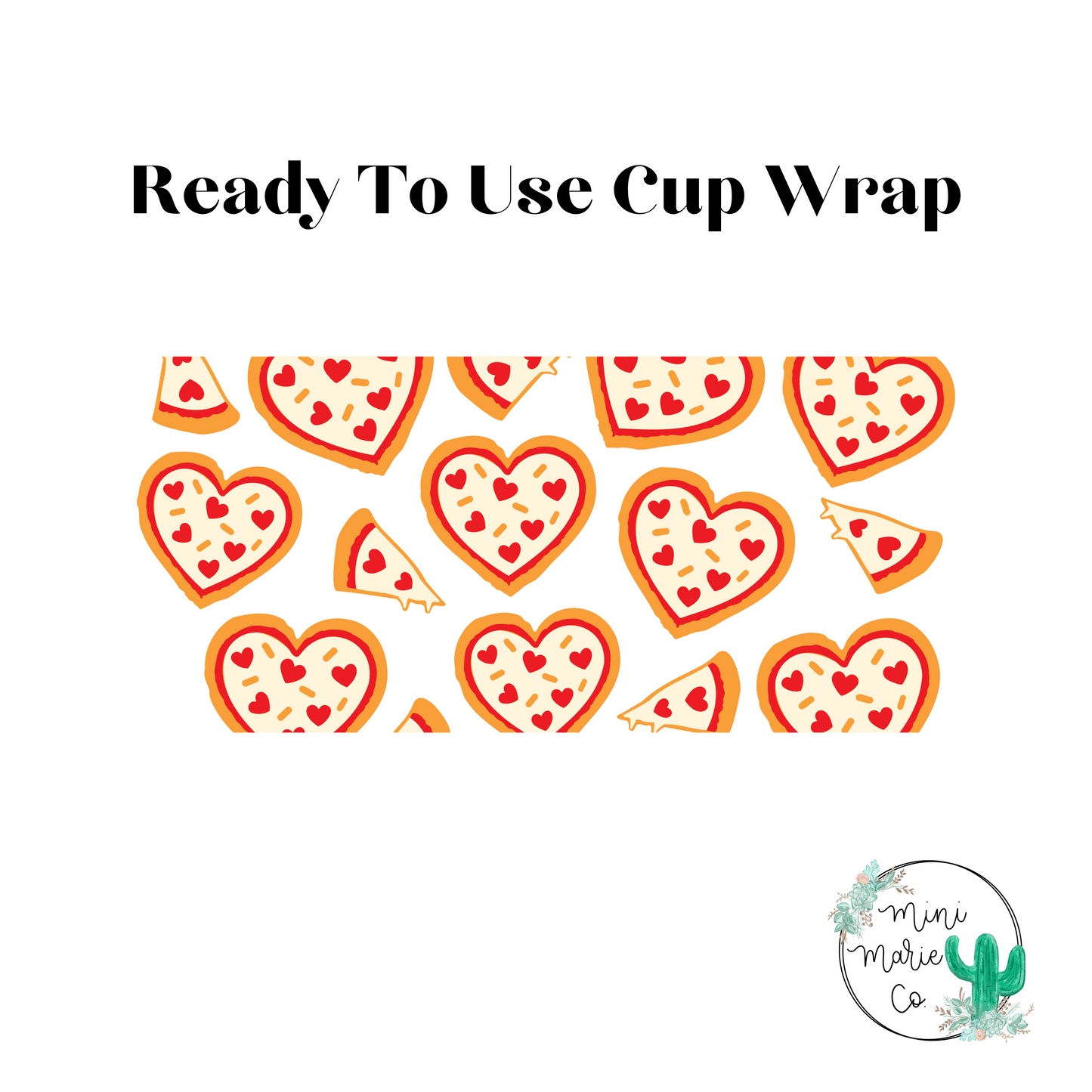 Pizza Heart 16oz Libbey Glass Wrap