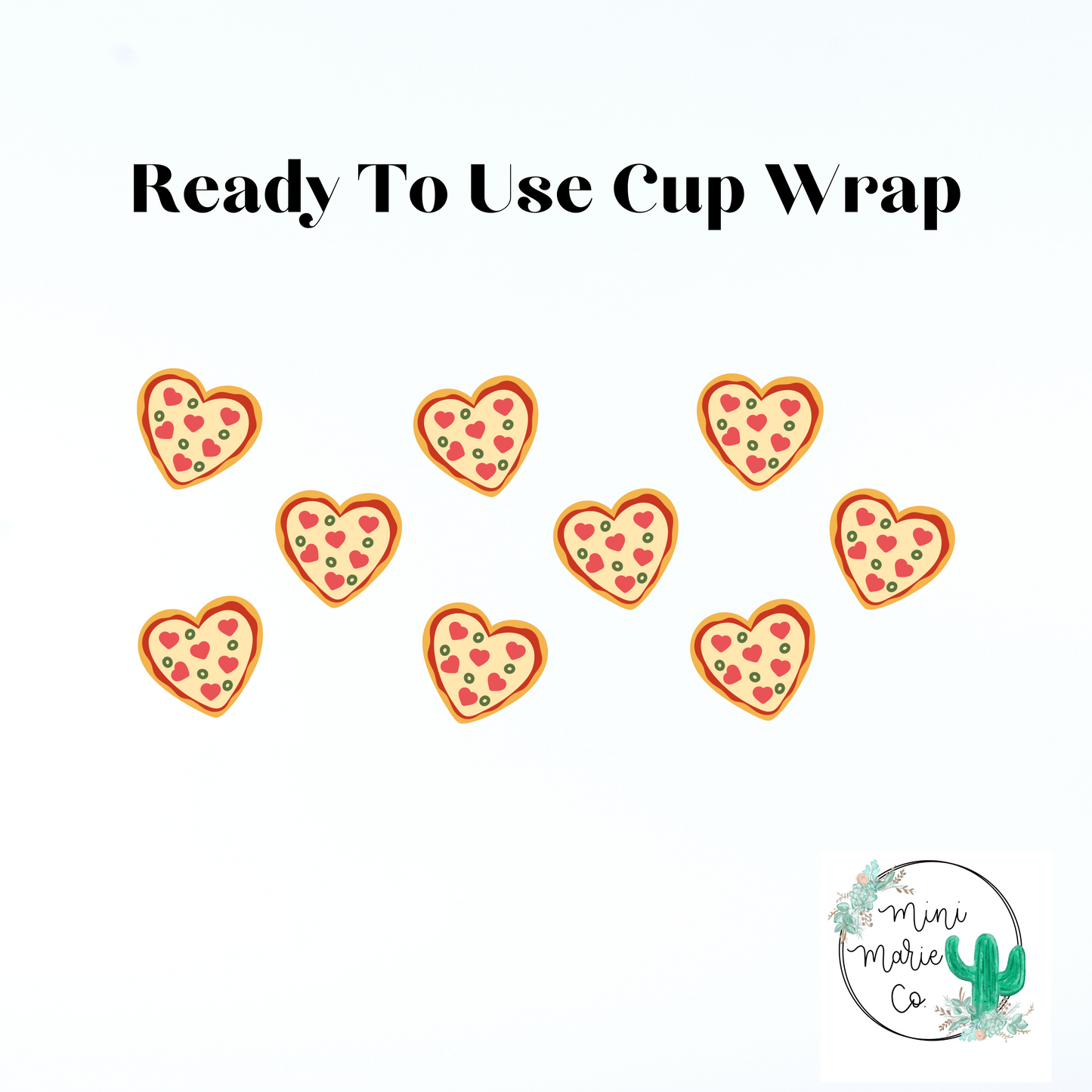 Pizza Hearts 16oz Libbey Glass Wrap