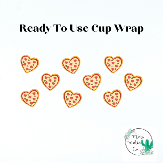 Pizza Hearts 16oz Libbey Glass Wrap
