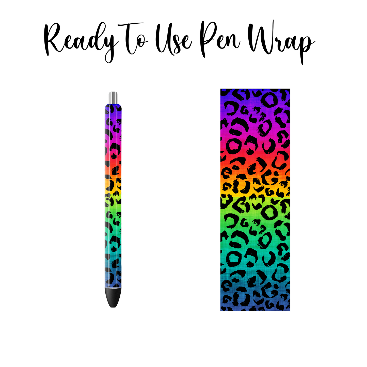 Rainbow Leopard Pen Wrap