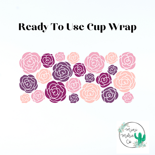 Rose Petal 16oz or 20oz Libbey Glass Wrap
