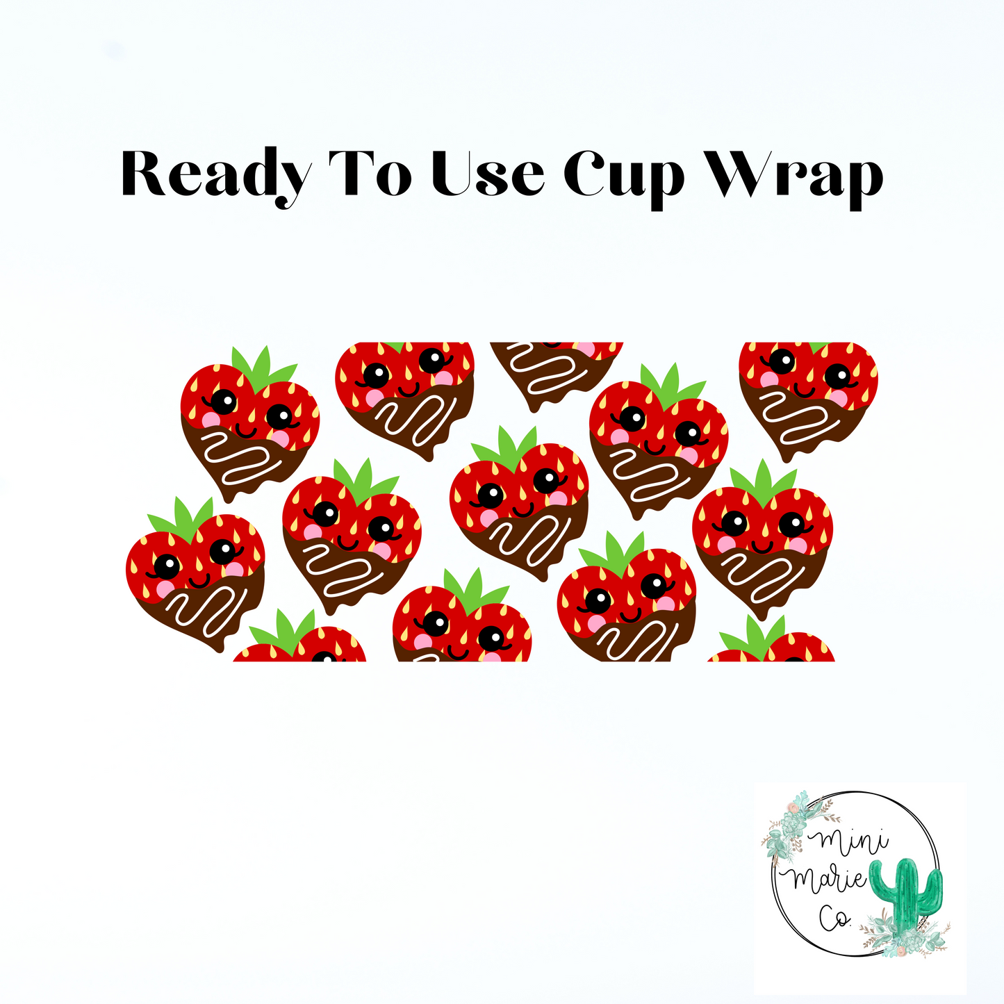 Chocolate. Strawberry 16oz Libbey Glass Wrap