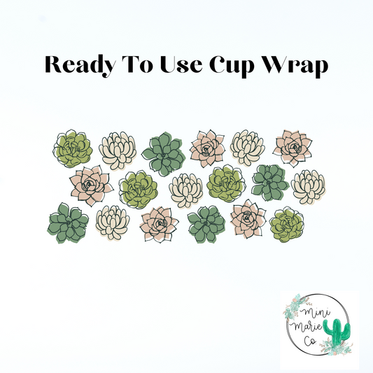 Succulent 16oz Libbey Glass Wrap