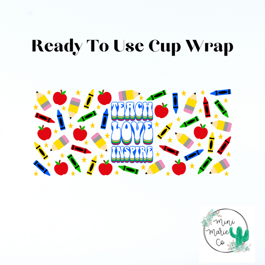 Teach Love Inspire Libbey Glass Wrap