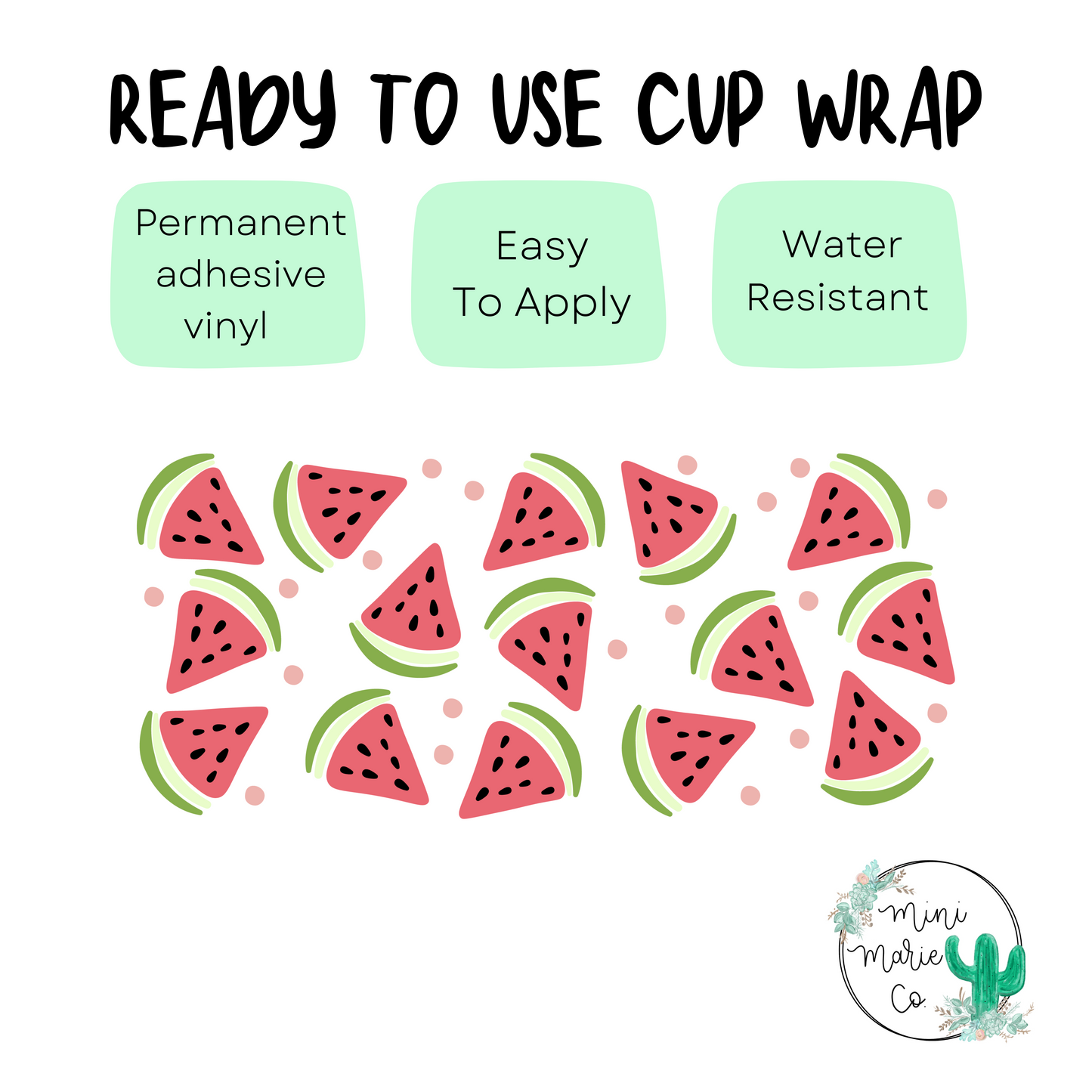 Watermelon 16oz Libbey Glass Wrap