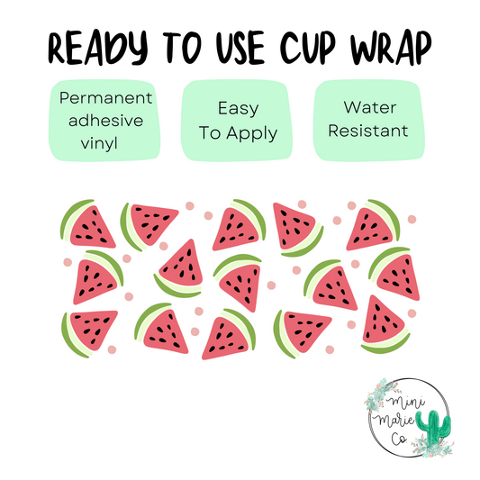 Watermelon 16oz Libbey Glass Wrap